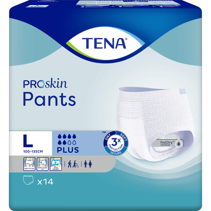 TENA Pants Plus L bei Inkontinenz, 14 pcs. Nappy trousers