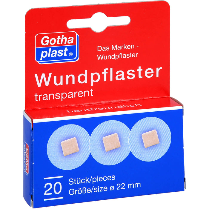 Gothaplast Wundpflaster 22 mm transparent, 20 pc Pansement