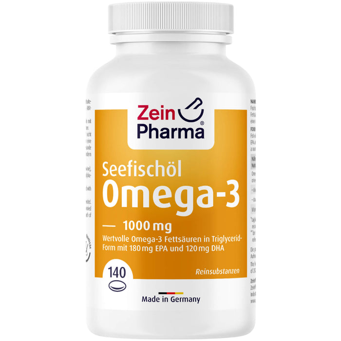 ZeinPharma Omega-3 Seefisch-Öl 1000 mg Kapseln, 140 pc Capsules