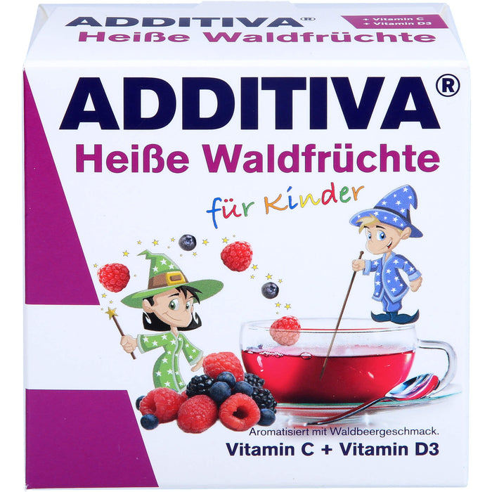 ADDITIVA Heiße Waldfrüchte für Kinder Vitamin C + Vitamin D3 Pulver, 100 g Powder