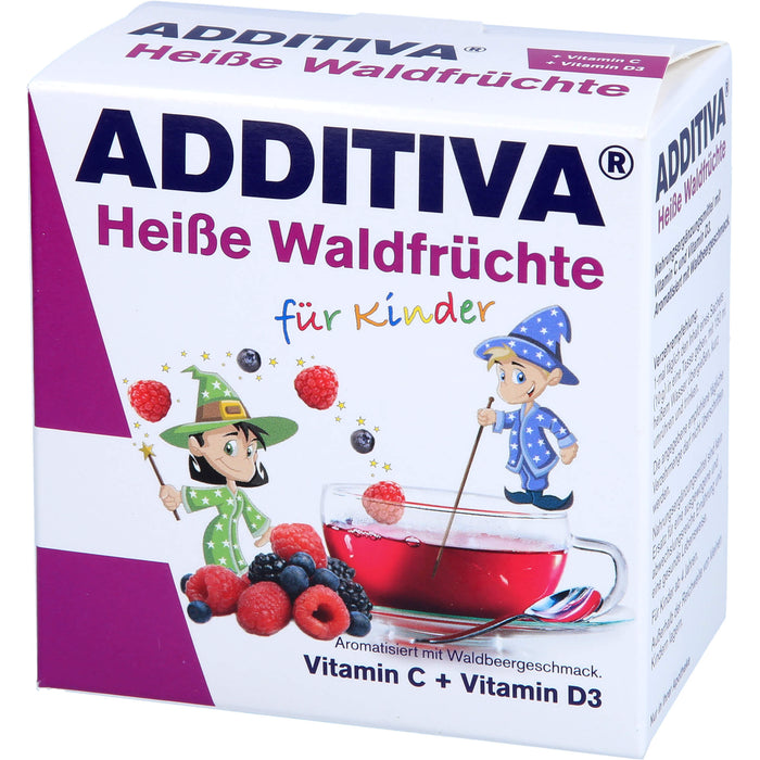 ADDITIVA Heiße Waldfrüchte für Kinder Vitamin C + Vitamin D3 Pulver, 100 g Powder