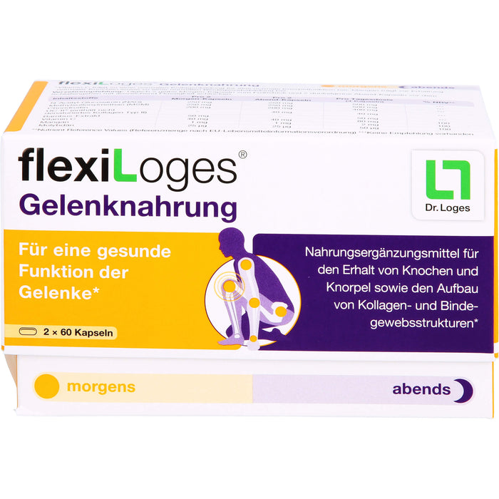 flexiLoges Gelenknahrung Kapseln für eine gesunde Funktion der Gelenke, 120 pc Capsules