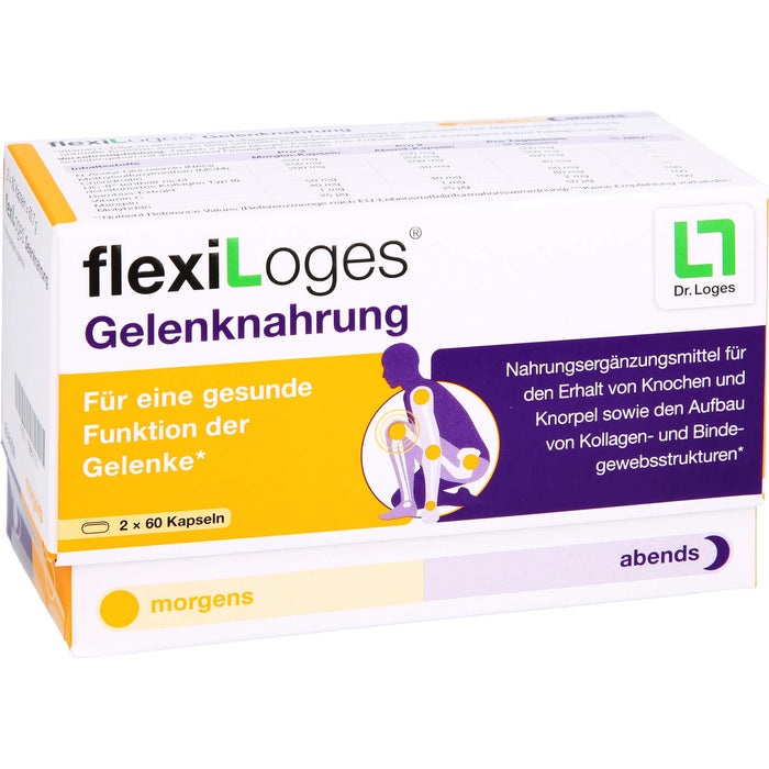 flexiLoges Gelenknahrung Kapseln für eine gesunde Funktion der Gelenke, 120 pc Capsules