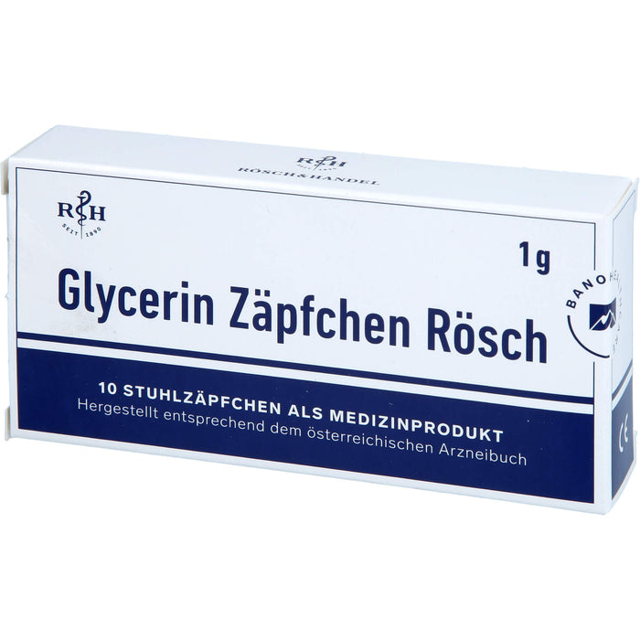 Glycerin Zäpfchen Rösch 1 g gegen Verstopfung, 10 pcs. Suppositories