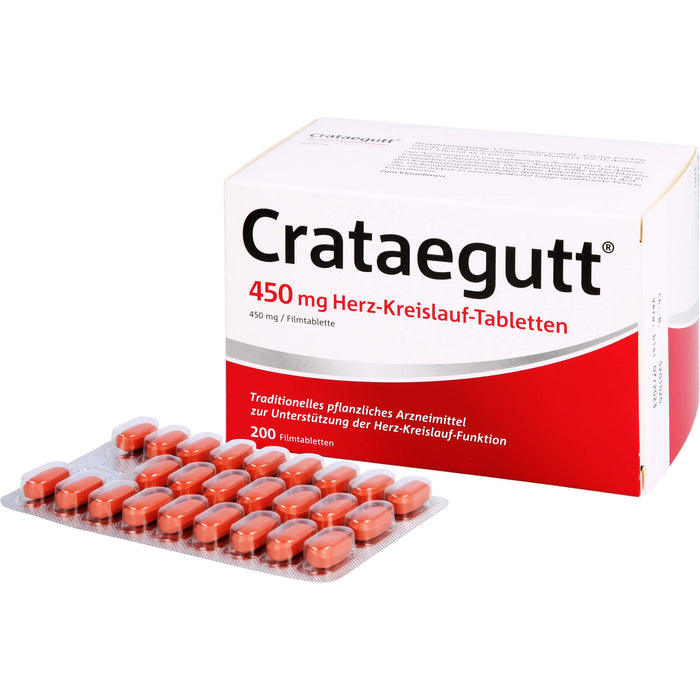 Crataegutt 450 mg Herz-Kreislauf-Tabletten, 200 pc Tablettes