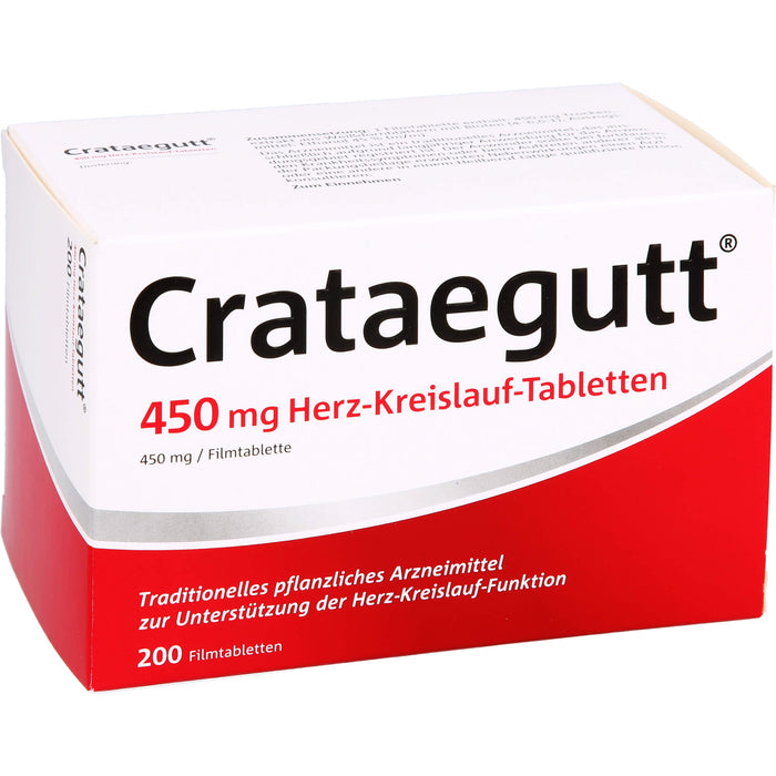 Crataegutt 450 mg Herz-Kreislauf-Tabletten, 200 pc Tablettes
