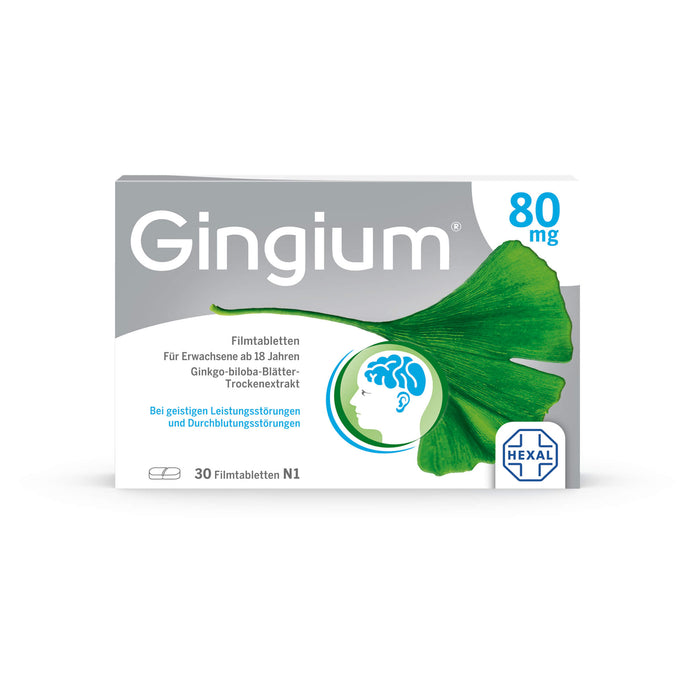 Gingium 80 mg Filmtabletten, 30 pcs. Tablets