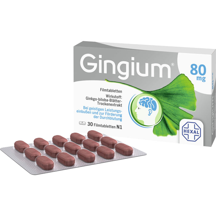 Gingium 80 mg Filmtabletten, 30 pcs. Tablets