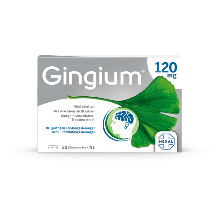 Gingium 120 mg Filmtabletten, 30 pc Tablettes