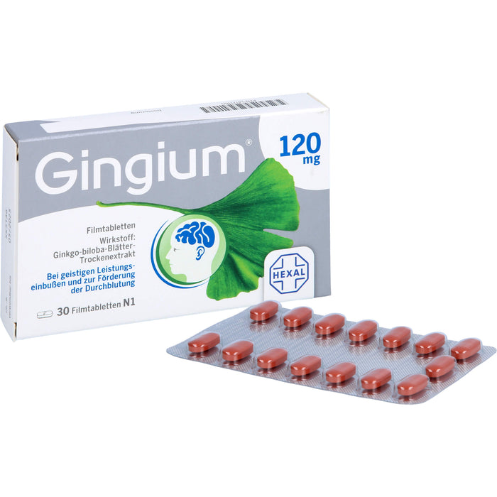 Gingium 120 mg Filmtabletten, 30 pc Tablettes