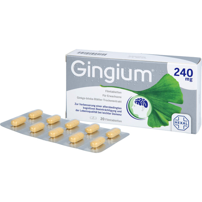 Gingium 240 mg Filmtabletten, 20 pcs. Tablets