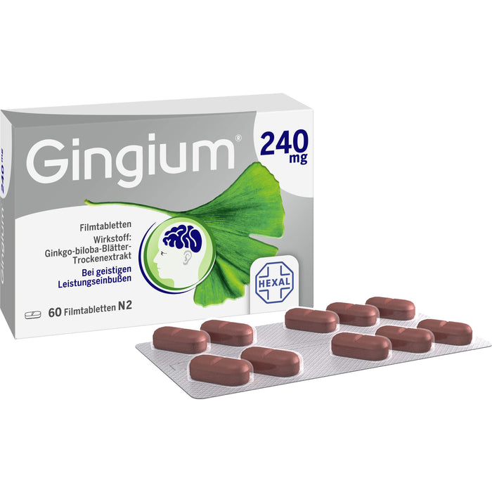 Gingium 240 mg Filmtabletten, 60 pc Tablettes