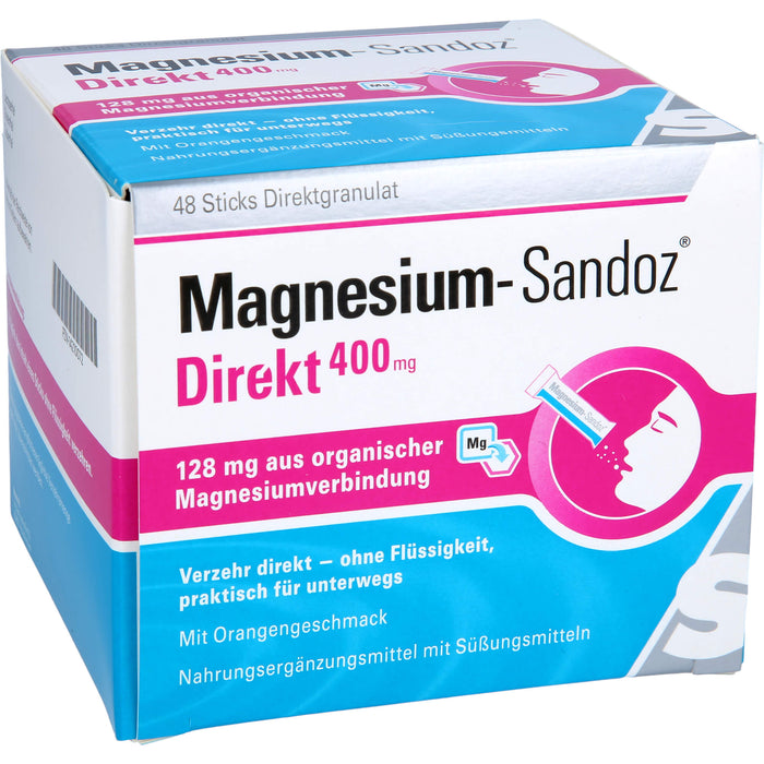 Magnesium-Sandoz direkt 400 mg Sticks Direktgranulat, 48 pcs. Sticks