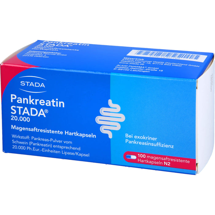 Pankreatin STADA 20.000 magensaftresistente Hartkapseln, 100 pc Capsules