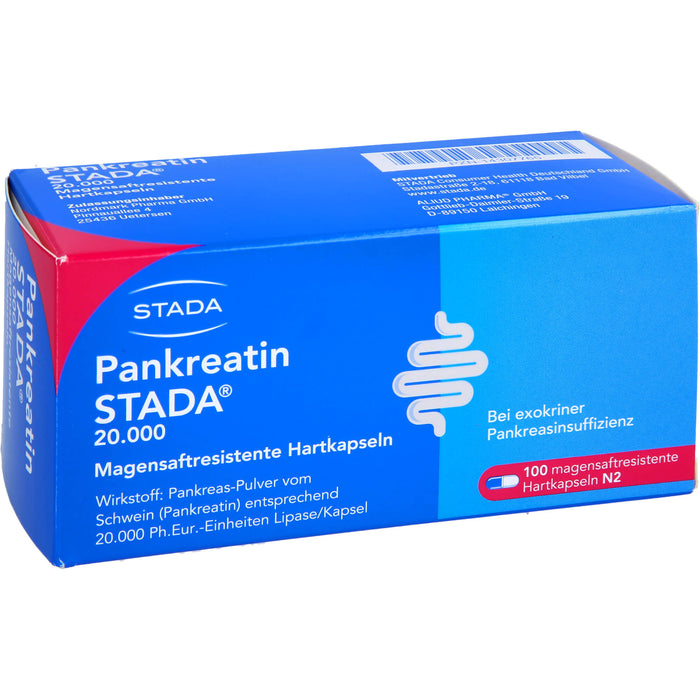 Pankreatin STADA 20.000 magensaftresistente Hartkapseln, 100 pc Capsules