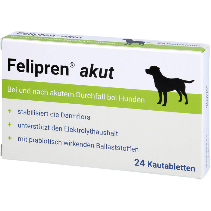 Felipren akut Kautabletten bei und nach akutem Durchfall von Hunden, 24 pc Tablettes
