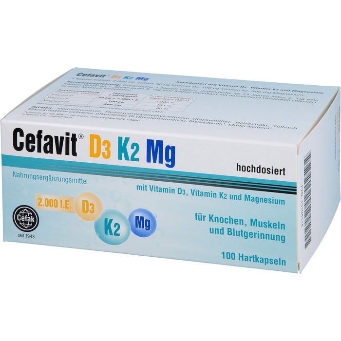 Cefavit D3 K2 Mg 2000 I.E., 100 St HKP