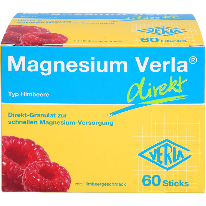 Magnesium Verla direkt, Direkt-Granulat, Himbeere, 60 pcs. Sachets