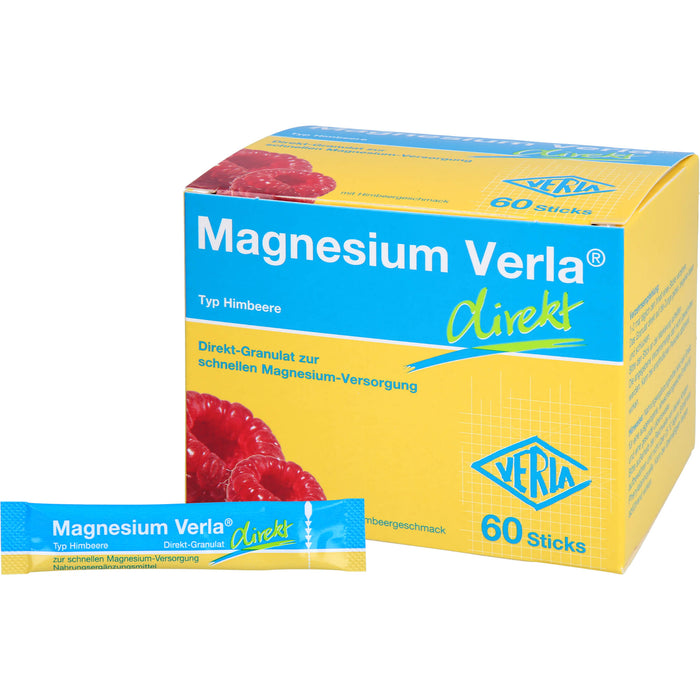 Magnesium Verla direkt, Direkt-Granulat, Himbeere, 60 pcs. Sachets