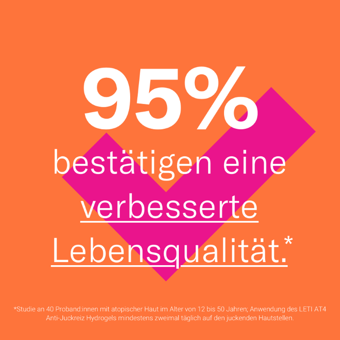 LETI AT4 Anti-Juckreiz Hydrogel - Beruhigender SOS-Helfer gegen quälenden Juckreiz bei trockener oder zu Neurodermitis neigender Haut, 50 ml Gel