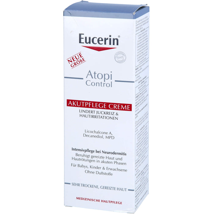 Eucerin AtopiControl Akutpflege Creme reduziert Juckreiz und lindert Rötungen und Hautreizungen, 100 ml Cream
