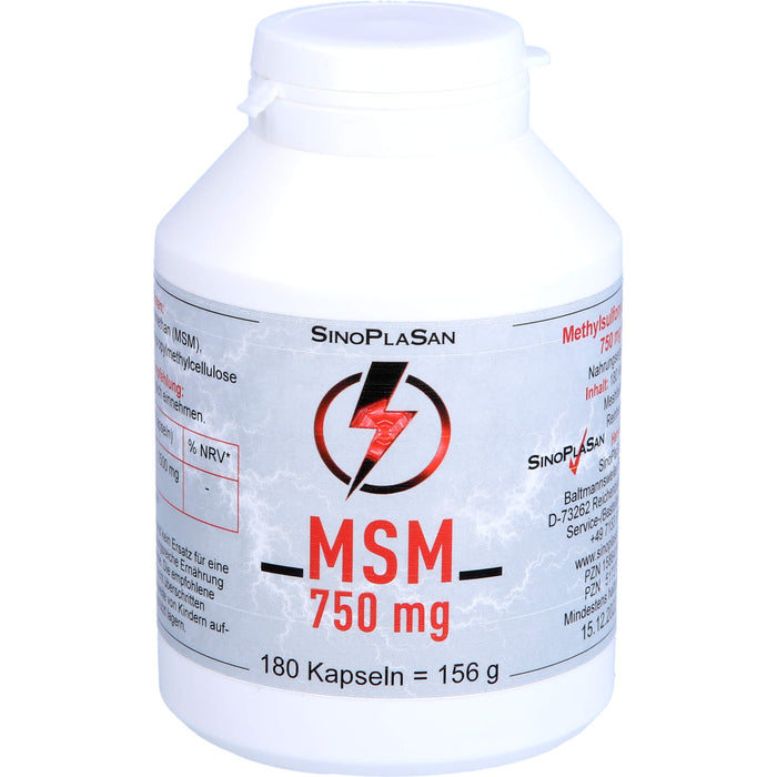 SinoPlaSan MSM 750 mg Kapseln, 180 St. Kapseln