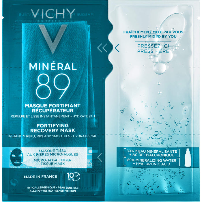 VICHY Mineral 89 Hyaluron-Boost Fresh-Mix Tuchmaske, 1 St. Gesichtsmaske