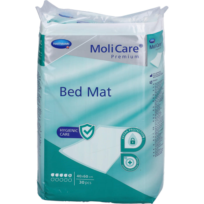 MoliCare Premium Bed Mat 5 Tropfen 40 x 60 cm Bettunterlagen für zusätzlichen Schutz, 30 St. Unterlagen