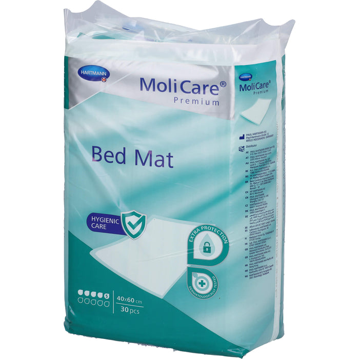 MoliCare Premium Bed Mat 5 Tropfen 40 x 60 cm Bettunterlagen für zusätzlichen Schutz, 30 St. Unterlagen