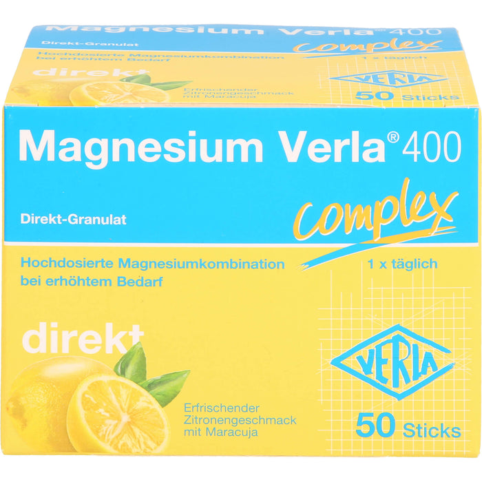 Magnesium Verla 400 complex Direkt-Granulat Sticks, 50 pcs. Sachets