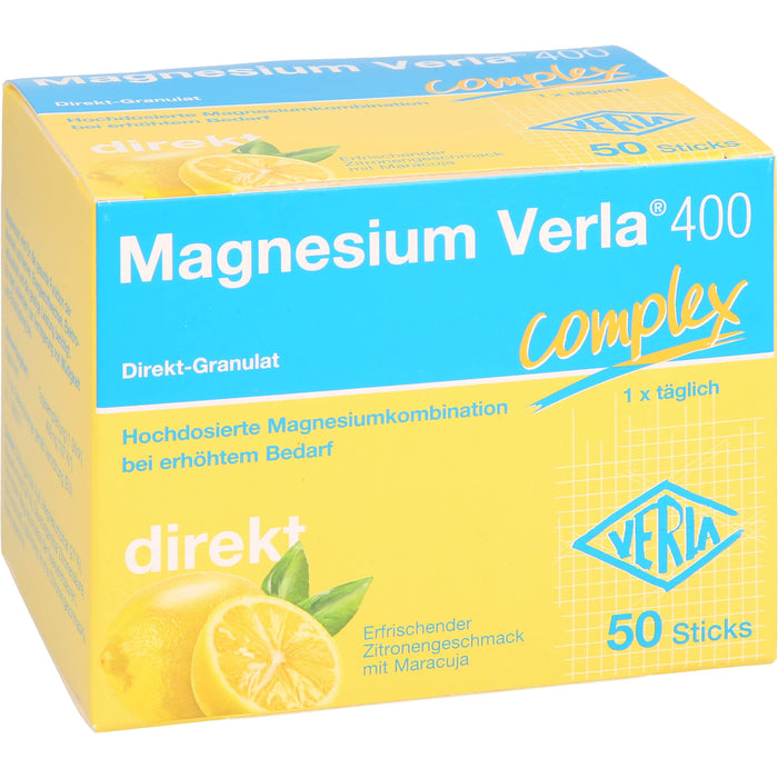 Magnesium Verla 400 complex Direkt-Granulat Sticks, 50 pcs. Sachets