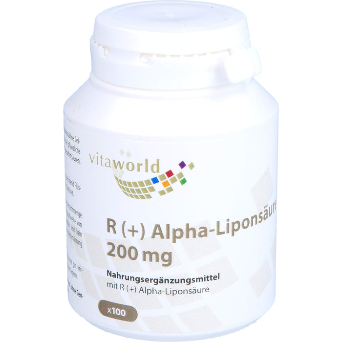 vitaworld R(+) Alpha-Liponsäure 200 mg Kapseln, 100 pc Capsules