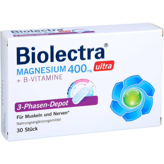 Biolectra Magnesium 400 mg ultra Tabletten, 30 pc Tablettes
