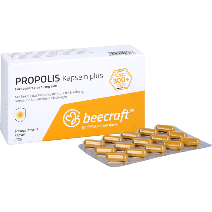 beecraft Propolis Kapseln Plus hochdosiert, 60 pc Tablettes