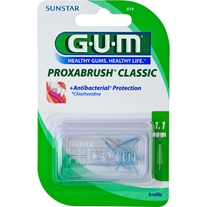 GUM Proxabrush Classic Ersatzbürsten 1,1 mm, 8 pcs. Interdental brushes