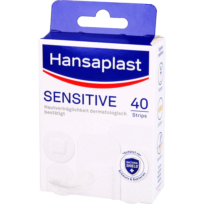 Hansaplast Sensitive Pflaster Hypoallergen 40 Str, 40 pc Pansement