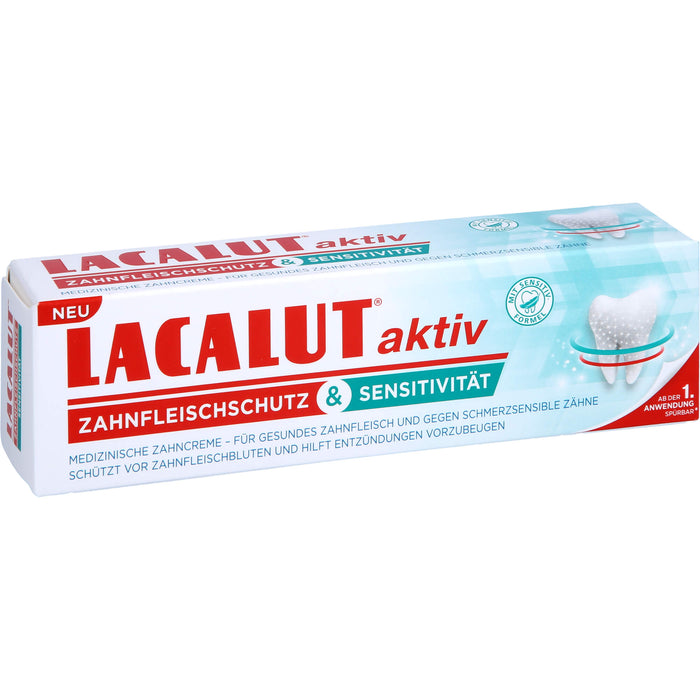 LACALUTaktiv Zahnfleischschutz & Sensitivität medizinische Zahncreme, 75 ml Dentifrice