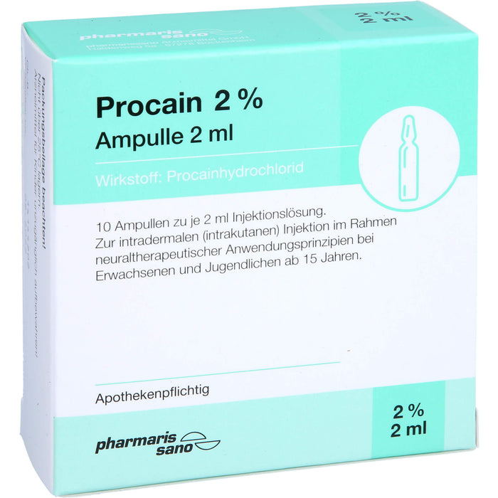 Procain Psano Amp 2%2ml, 10X2 ml ILO