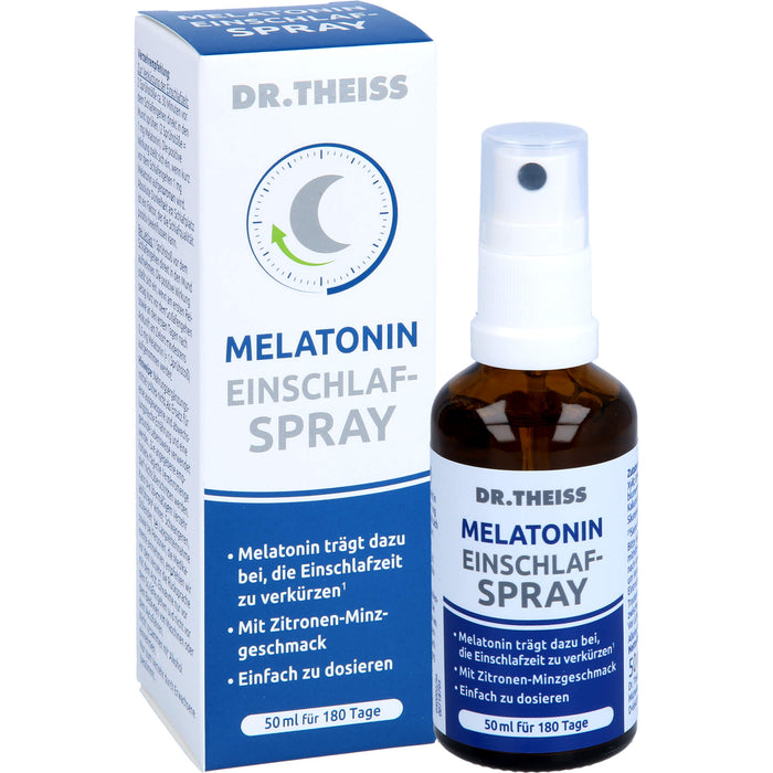 DR. THEISS Melatonin Einschlaf-Spray zur Verkürzung der Einschlafzeit, 50 ml Solution