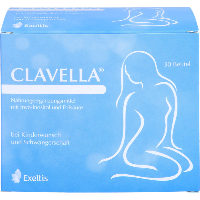 CLAVELLA Pulver bei Kinderwunsch und Schwangerschaft, 30 pc Sachets