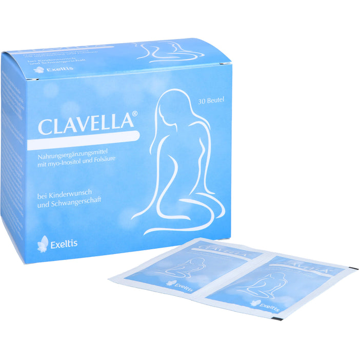 CLAVELLA Pulver bei Kinderwunsch und Schwangerschaft, 30 pc Sachets
