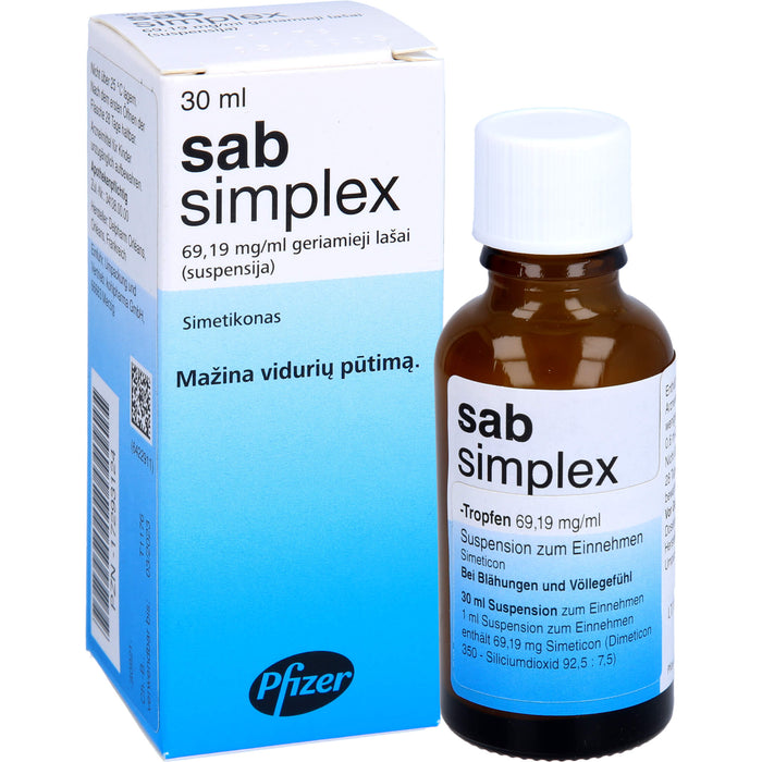 Sab Simplex Suspension bei Blähungen, 30 ml Lösung