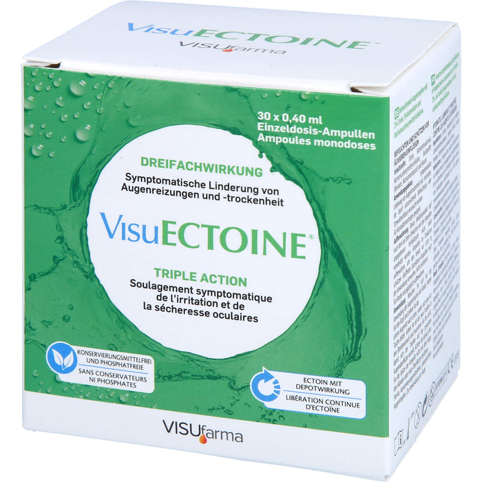 VisuECTOINE Augentropfen zur Befeuchtung der Augenoberfläche, 30 St. Einzeldosisbehältnisse