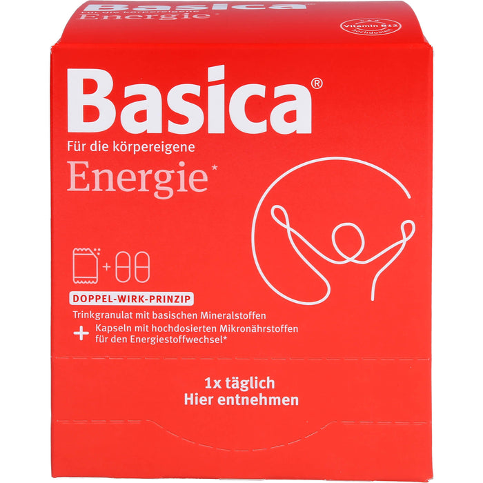 Basica Energie Trinkgranulat + Kapseln für 30 Tage für körpereigene Energie und geistige Leistungsfähigkeit, 30 St. Kombipackung