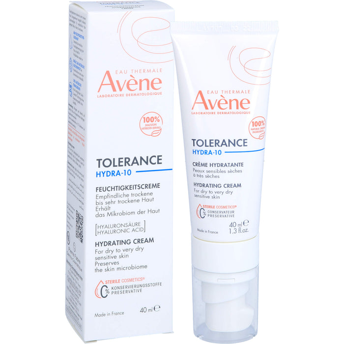 Avène Tolerance Hydra-10 Feuchtigkeitscreme für empfindliche, trockene bis sehr trockene Haut, 40 ml Crème