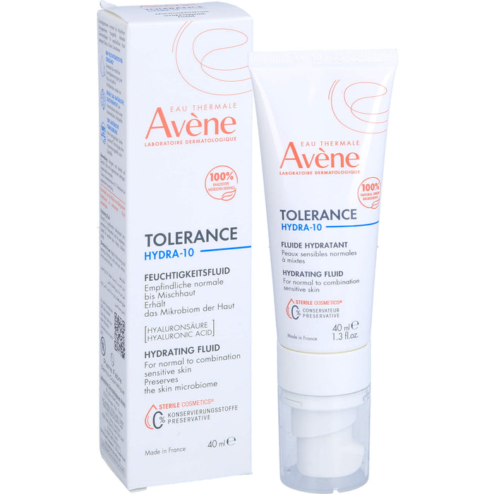 Avène Tolerance Hydra-10 Feuchtigkeitsfluid für empfindliche, normale Mischhaut, 40 ml Cream