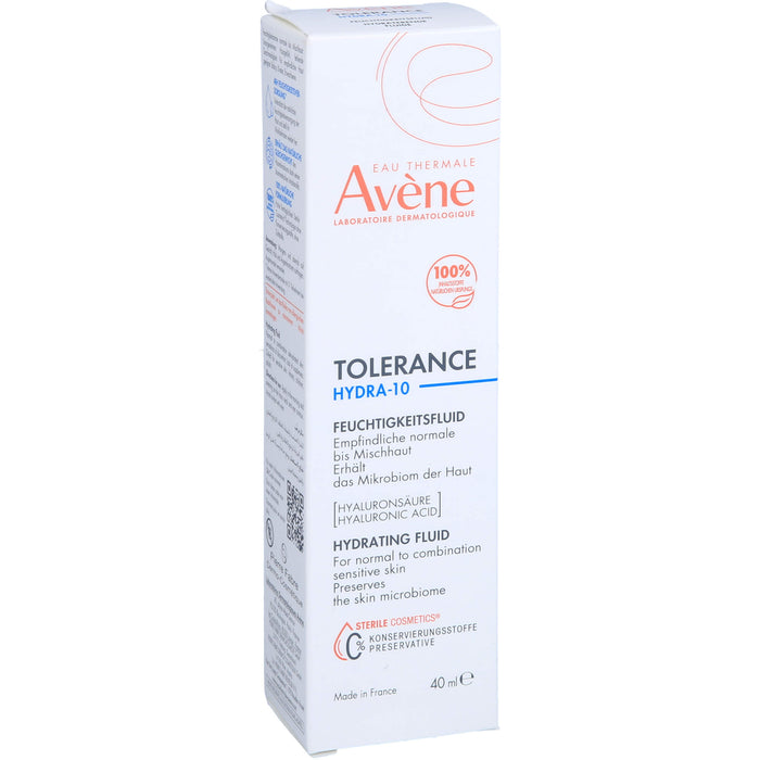 Avène Tolerance Hydra-10 Feuchtigkeitsfluid für empfindliche, normale Mischhaut, 40 ml Cream