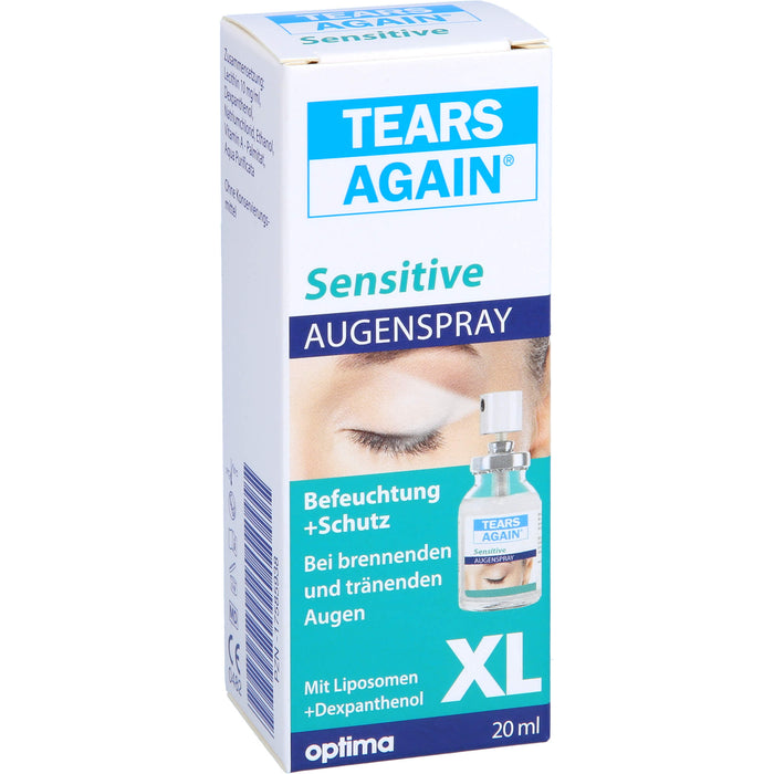 TEARS AGAIN Sensitive XL Augenspray  bei brennenden und tränenden Augen, 20 ml Solution