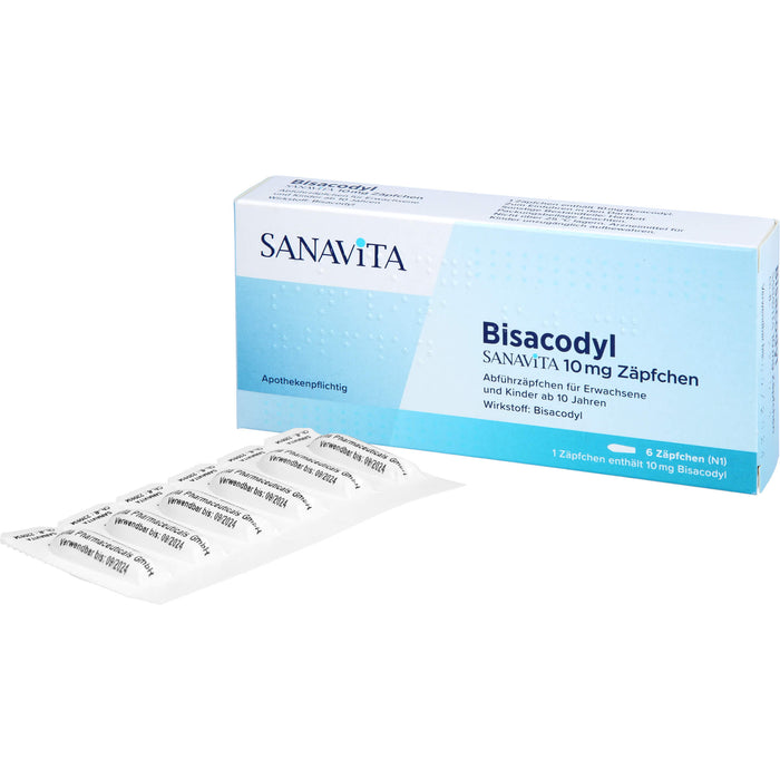 Bisacodyl Sanavita 10mg, 6 St SUP