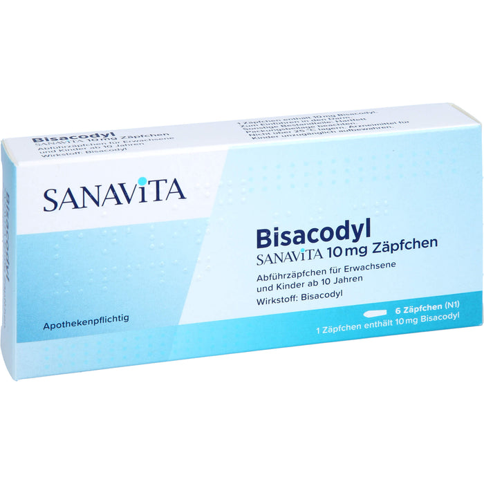 Bisacodyl Sanavita 10mg, 6 St SUP